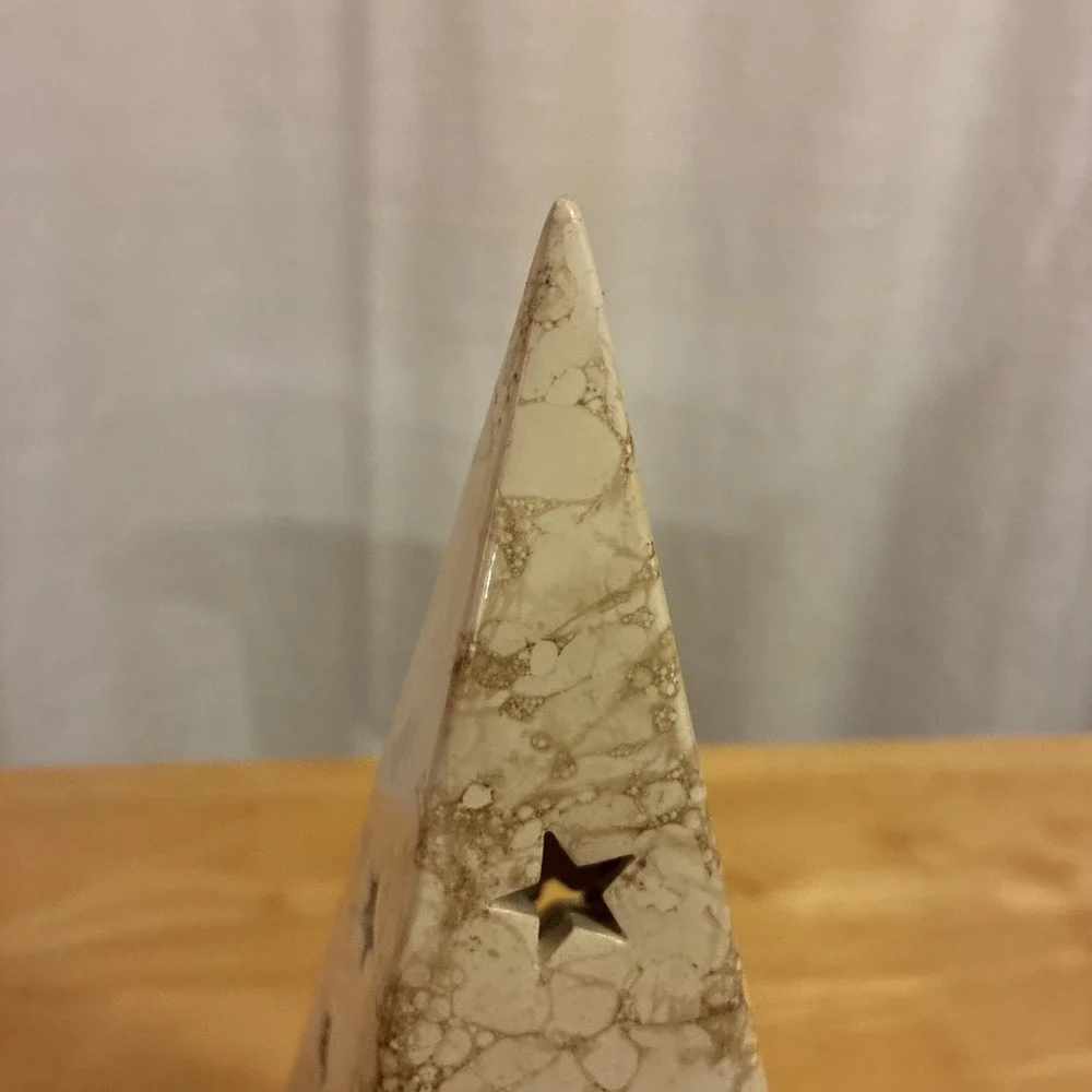 VTG Partylite Galaxy Pyramid Tea light Holder Witchy Celestial Moon And Stars
